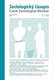 Mezigenerační přenos kulturního kapitálu: sociální determinanty velikosti domácí knihovny