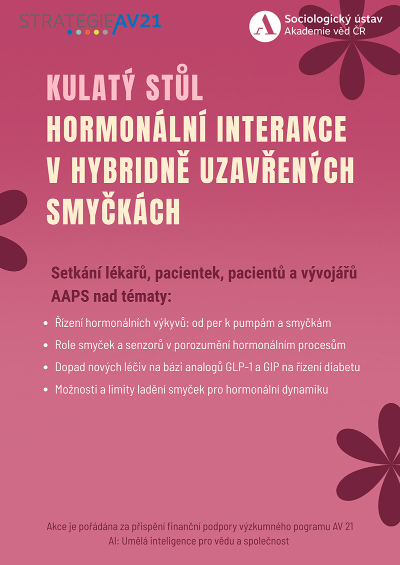 Kulatý stůl: Hormonální interakce v hybridně uzavřených smyčkách