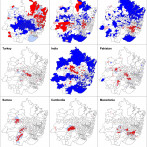 Figure 4. Maps of spatial clustering for selected immigrant groups in Sydney.